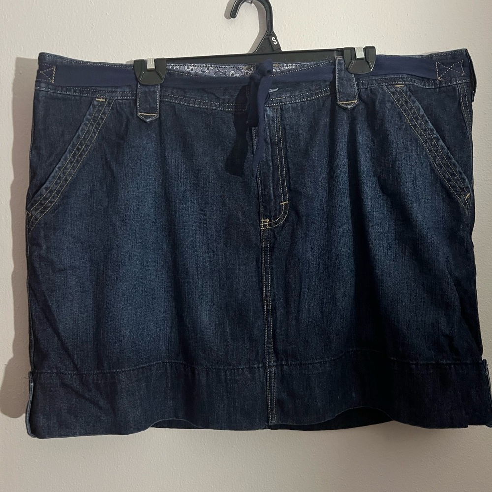 Lee Navy Denim Skirt Set